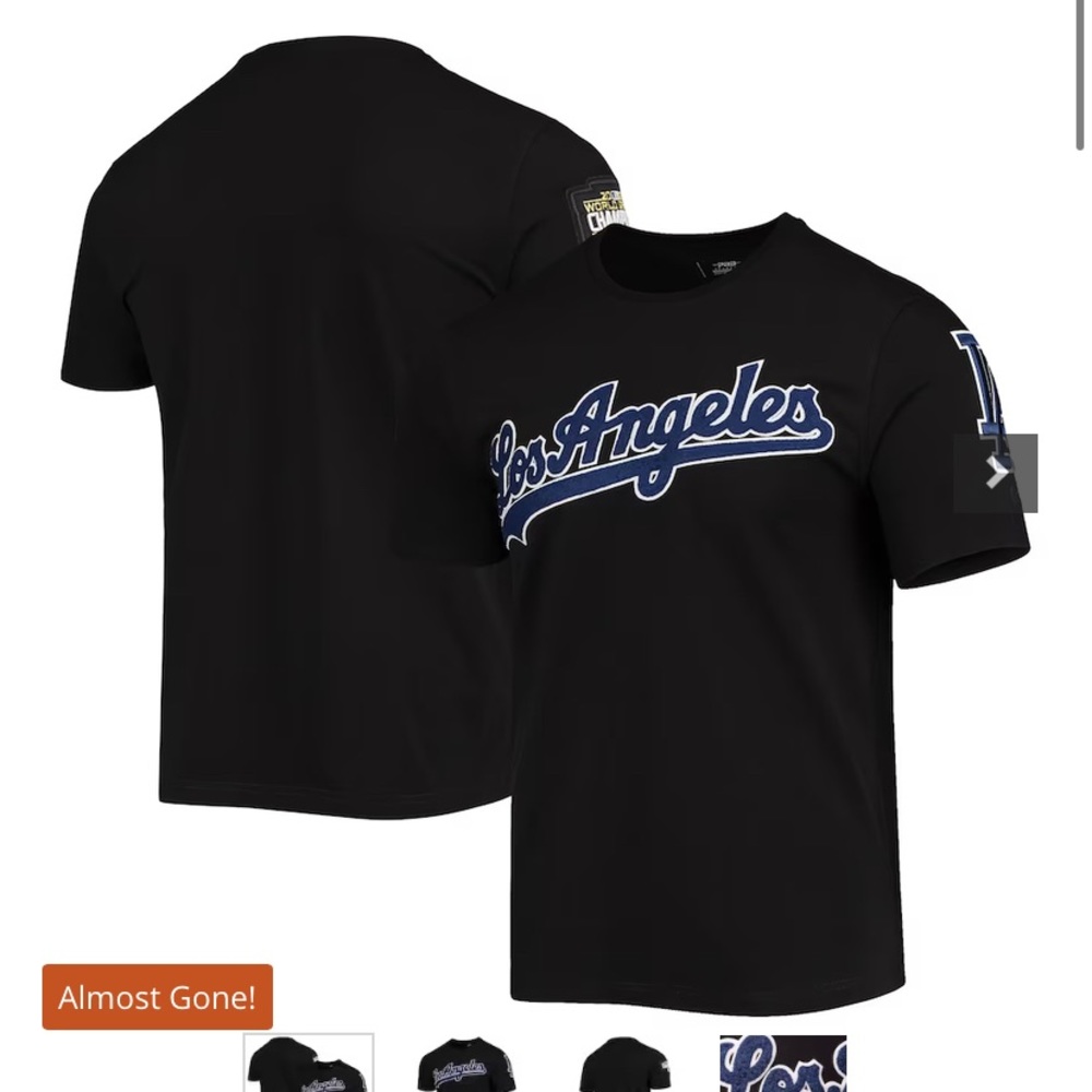 Men's Los Angeles Dodgers Pro Standard Black Team Logo T-Shirt